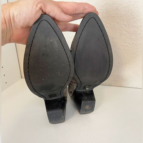 Jeffrey Campbell Cromwell pointed toe Ankle Bootie suede snake embossed 10 - Picture 14 of 16